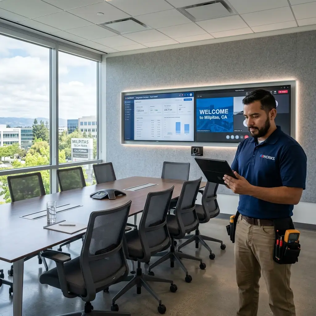 Commercial TV mounting services in Milpitas