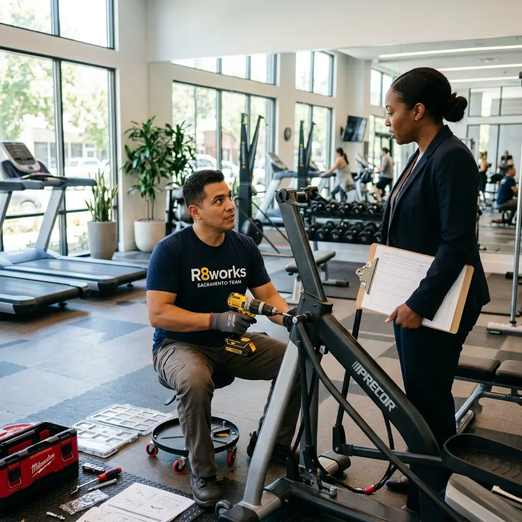 Commercial Workout Equipment Assembly for gyms and offices in Sacramento, CA 95814.
